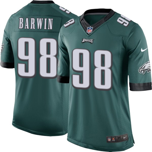 Men's Limited Connor Barwin Nike Jersey Midnight Green Home - #98 NFL Philadelphia Eagles